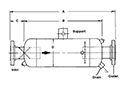 Straight Thru Inline Entrainment Separator